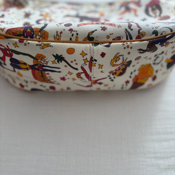 Piero Guidi Magic Circus Coated Canvas Hobo Bag - Picture 10 of 16